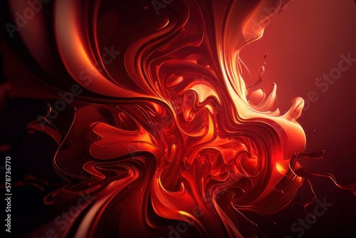 abstract background with fire, generative ai 