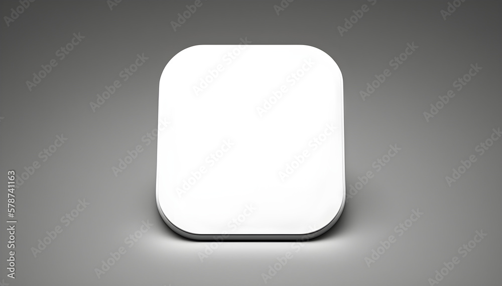 Blank app frame 3D render Blank app frame 3D render
