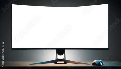 Curved gaming computer monitor with transparent screen 