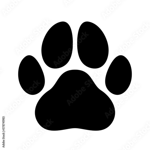 Dog Footprint logo. Footprint graphic. Pet outline.