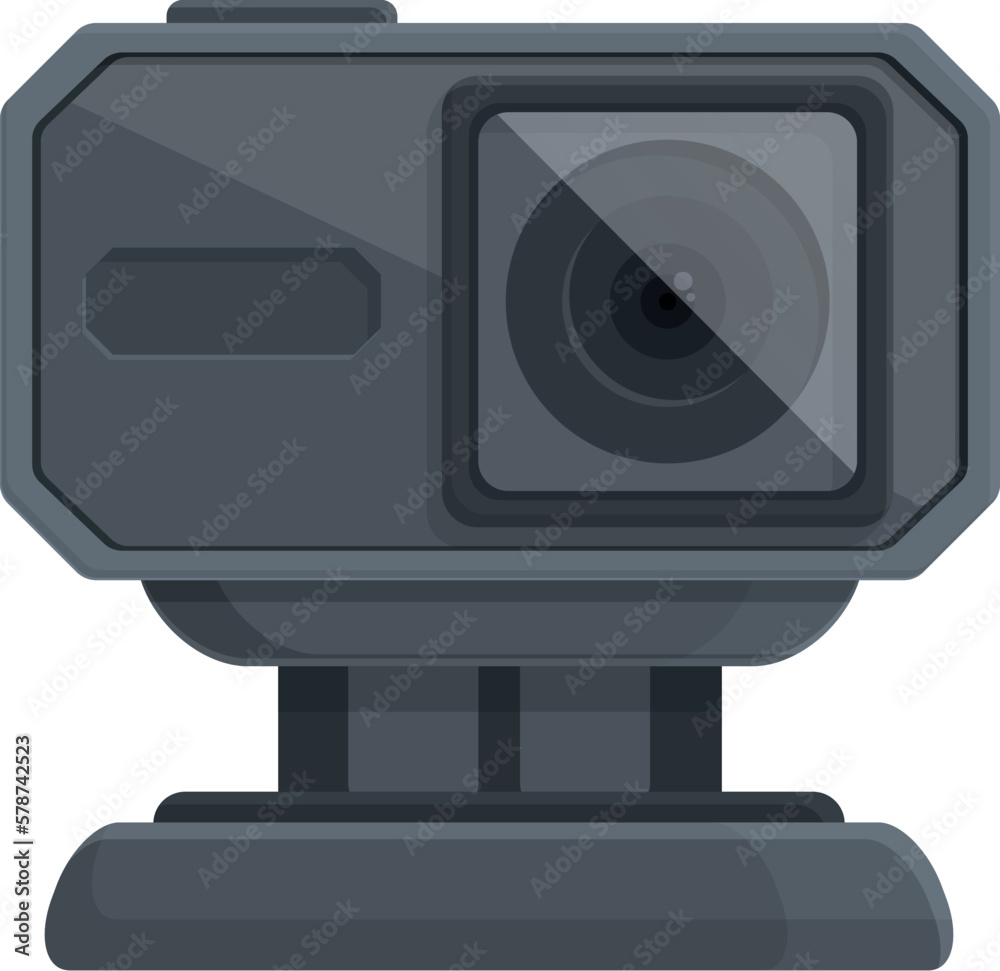 Sport cam icon cartoon vector. Go pro camera. Video lens Sport cam icon cartoon vector. Go pro camera. Video lens