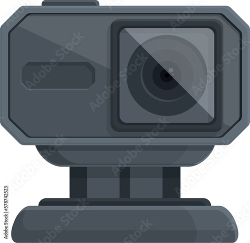 Sport cam icon cartoon vector. Go pro camera. Video lens