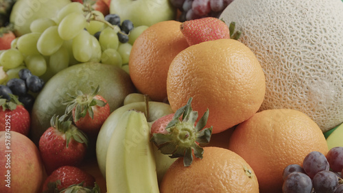 many fruits still life fresh and sweet vegetarian food healthy eating inviting colors