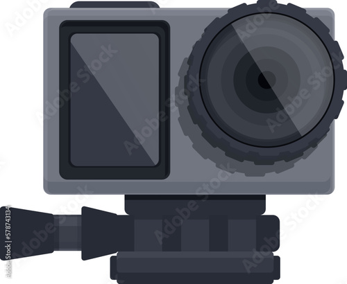 New action cam icon cartoon vector. Go pro camera. Digital recorder