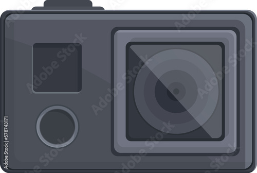 Digital camera icon cartoon vector. Action go pro. Drive movie
