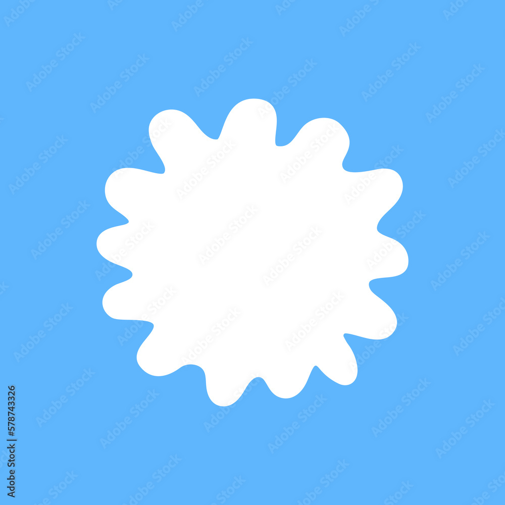 White speech bubbles vector element on blue background, Text balloon, Vector icon. White speech bubbles vector element on blue background, Text balloon, Vector icon.