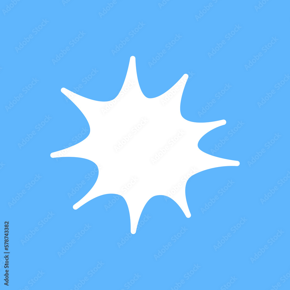 White speech bubbles vector element on blue background, Text balloon, Vector icon. White speech bubbles vector element on blue background, Text balloon, Vector icon.
