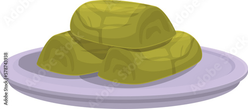 Dolma food icon cartoon vector. Cuisine leaf. Organic menu