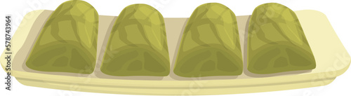 Dolma cuisine icon cartoon vector. Food leaf. Dinner cooking
