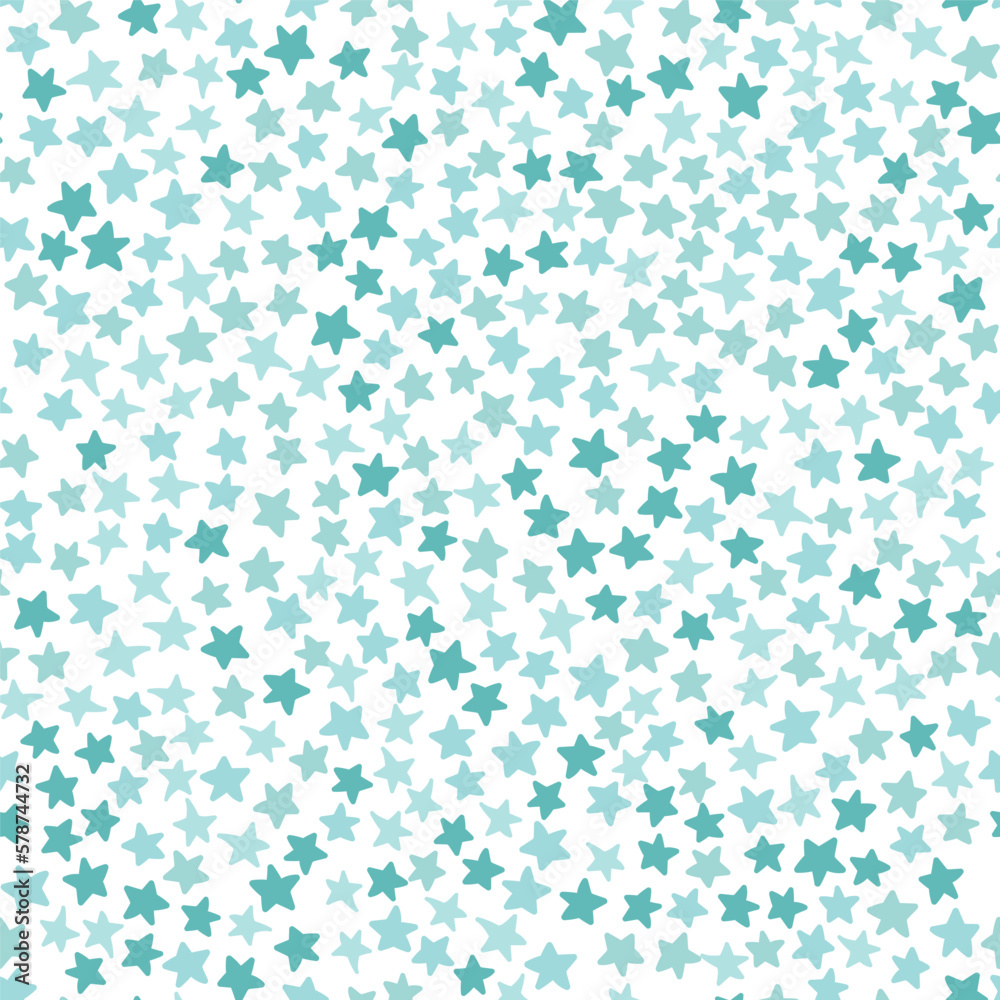 Seamless vector pattern with stars on white background.