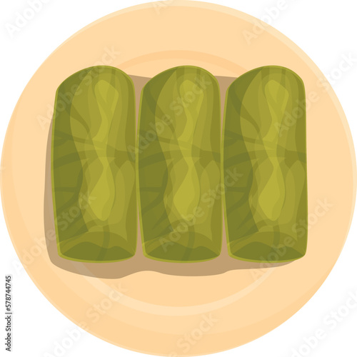 Vegetable dolma icon cartoon vector. Food cuisine. Meal dish