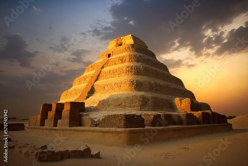 Egypt s famous step pyramid at Saqqara. Generative AI