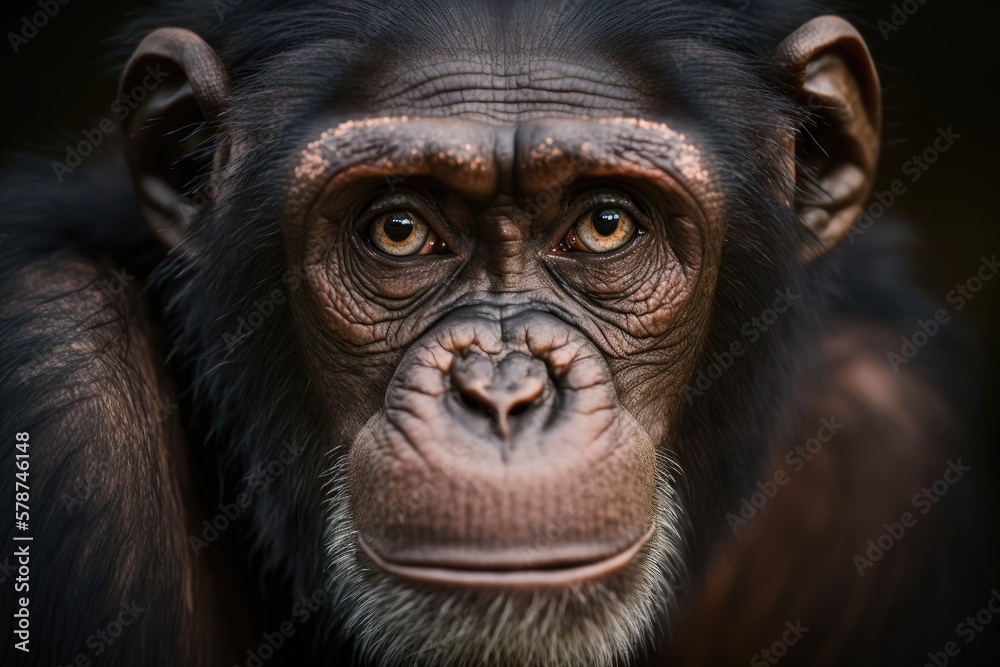 Illustration of a chimpanze - Created with generative ai