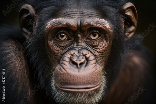 Illustration of a chimpanze - Created with generative ai © Rieth