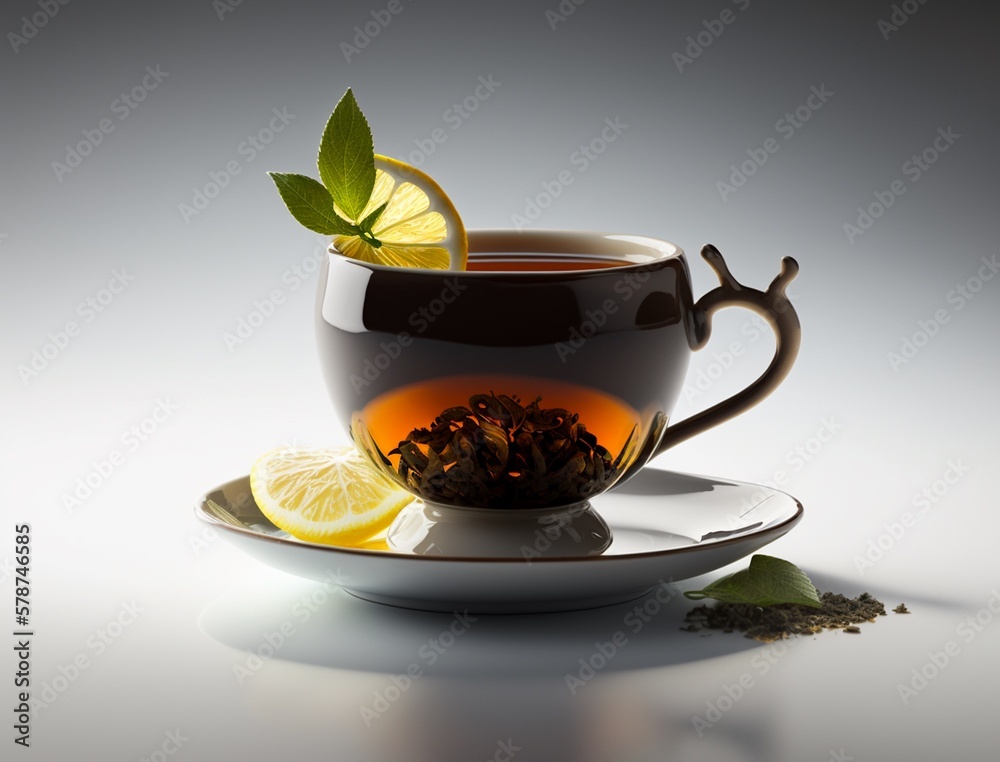 A Cup of Tea Drink Illustration Created with Generative AI
