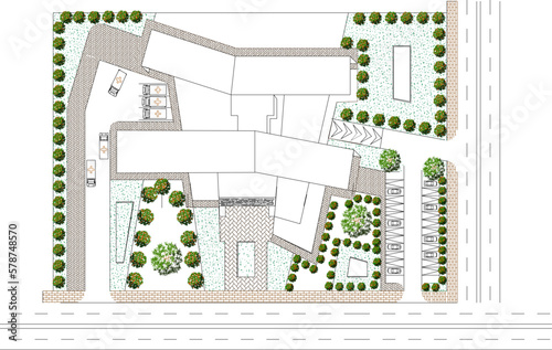 sketch vector illustration lay out meeting hall floor plan