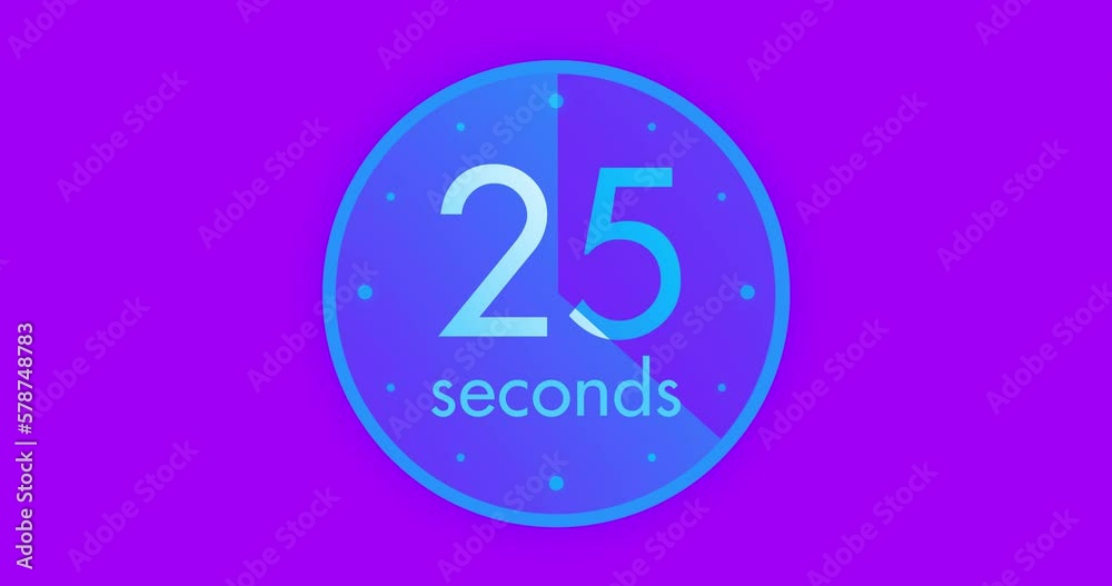 Round Timer Animation. Countdown Clock from 0 to 45 Seconds. Abstract Background. 4K Round Timer Animation. Countdown Clock from 0 to 45 Seconds. Abstract Background. 4K
