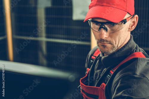 Caucasian Factory Production Line Operator Portrait