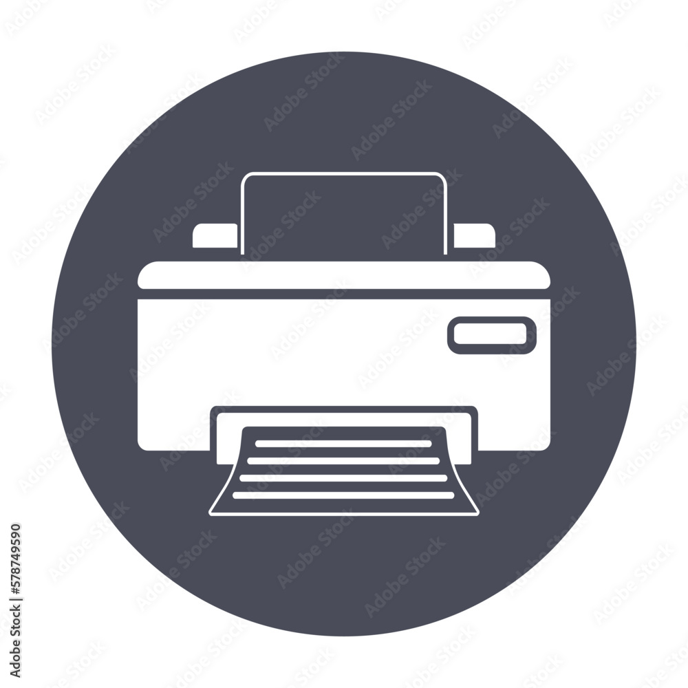 Stroke vector printer line icons
