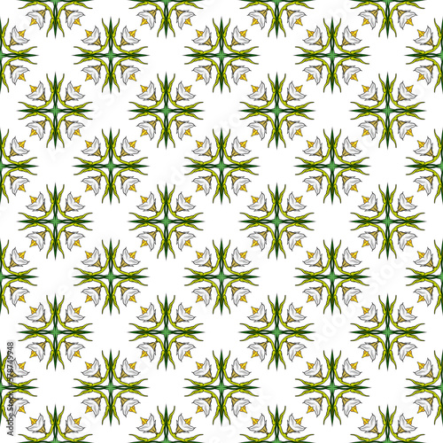 Spring flowers collection of seamless pattern drawing 39