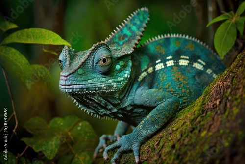 F  rcifer Oustaleti  The Oustalet Chameleon  Kirindi Forest  Madagascar. Generative AI