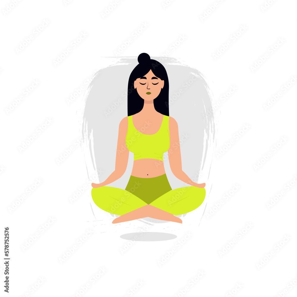 International yoga day vector illustration	
