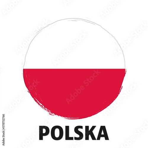 Flag of Poland, banner with grunge texture Free Download Flag of Poland, banner with grunge texture - GFXLoad