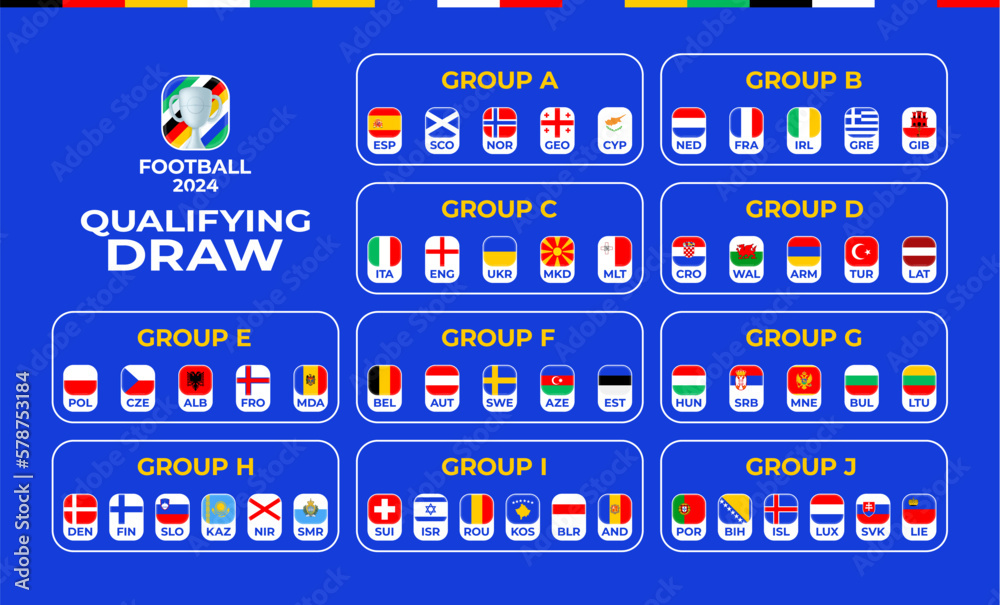 Free Vector  Flat football championship groups table template