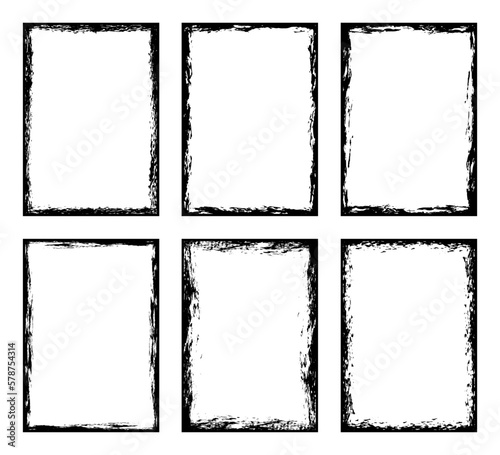 Grunge rectangle border frame collection