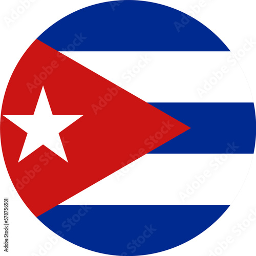 Free Download Cuba flag button on white background - GFXLoad