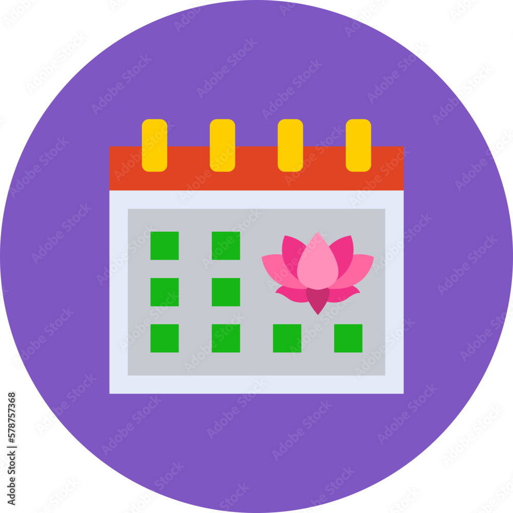 Calendar Multicolor Circle Flat Icon Calendar Multicolor Circle Flat Icon