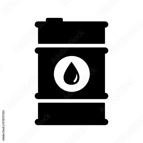 Barrel with oil icon. Iron container with fossil fuels and raw materials as industrial symbol for environmental pollution and gasoline vector production