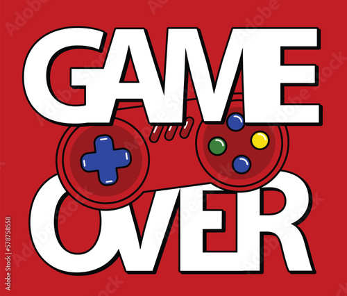 control game over video game text