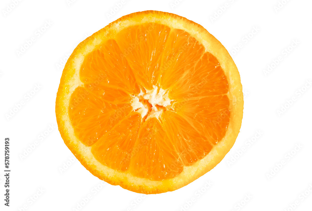 sliced navel orange on transparent background sliced navel orange on transparent background