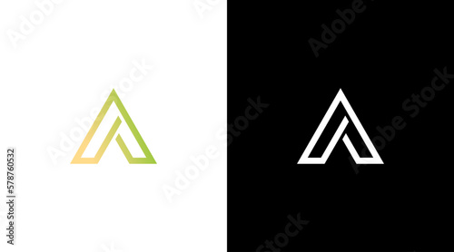 triangle Letter a logo Monogram Fashion Apparel Design Concept