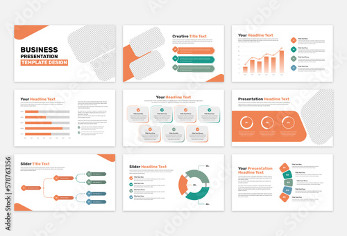 Modern abstract business presentation template design