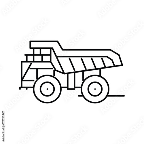 haul truck steel production line icon vector illustration