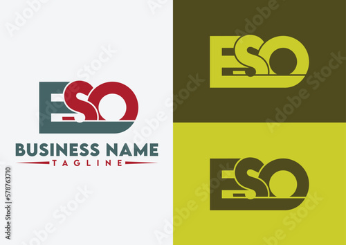  Letter ESO logo design, ESO letter logo