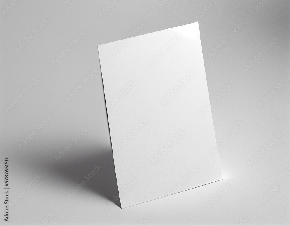 Blank Flyer Paper Mockup Illustration Created with Generative AI Blank Flyer Paper Mockup Illustration Created with Generative AI