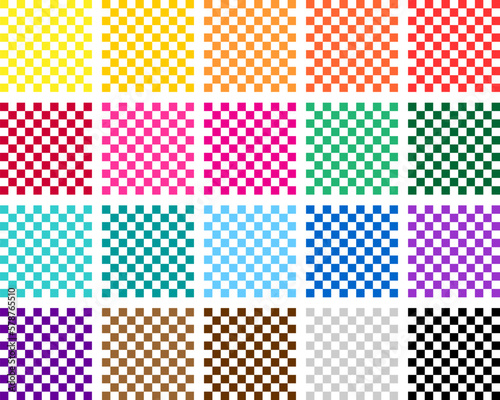 Checkerboard in multi colors, Checkers digital paper