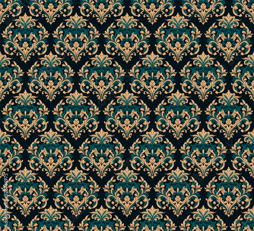 Damask Seamless Baroque Ornament