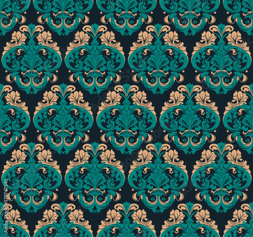 Damask Seamless Baroque Ornament