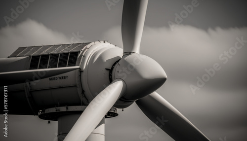 wind turbine in the sky