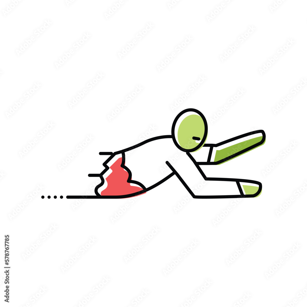 corpse zombie color icon vector illustration
