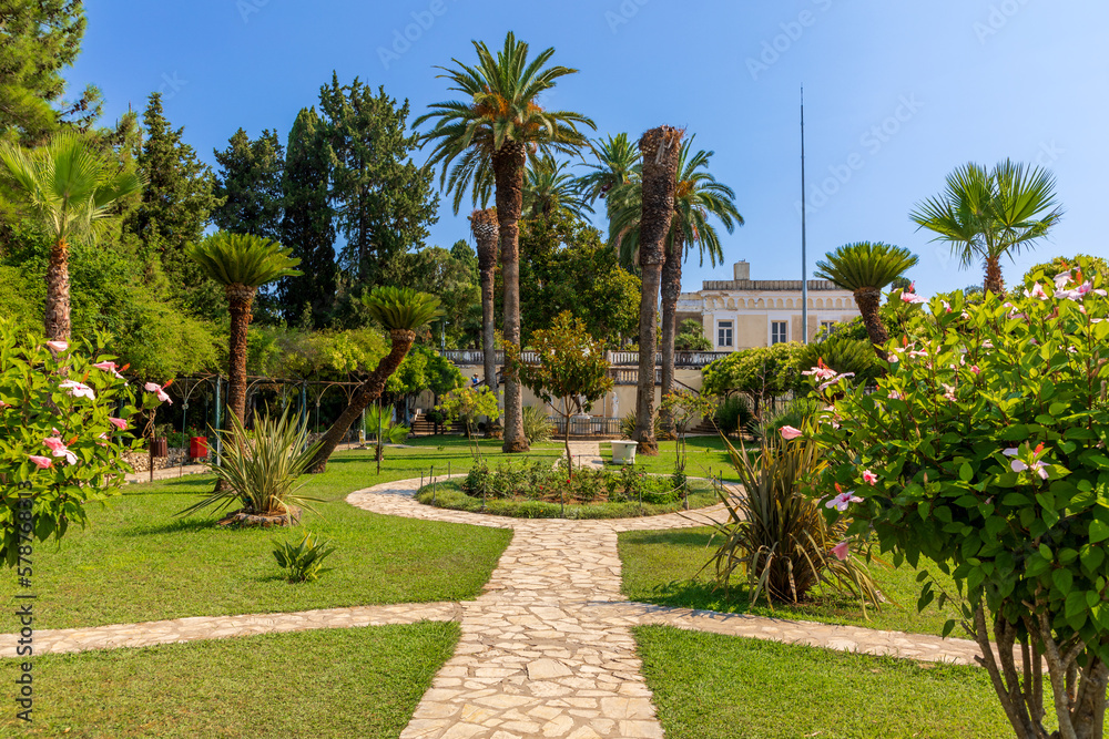 Obraz premium Garten des Achilleion auf Korfu