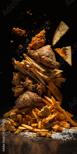 Fried Chicken created with Generative AI Technology