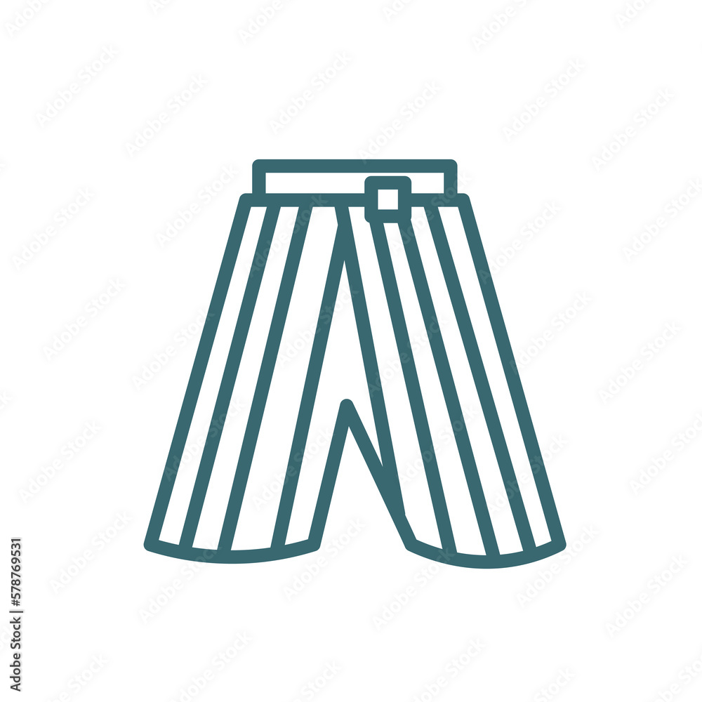 hakama icon. Thin line hakama icon from fashion and things collection ...