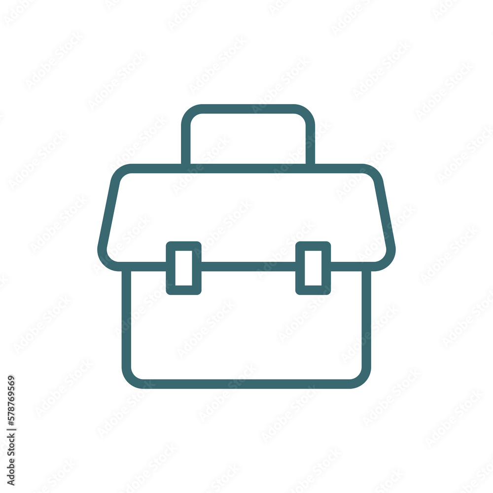 office briefcase icon. Thin line office briefcase icon from fashion and things collection. Outline vector isolated on white background. Editable office briefcase symbol can be used web and mobile office briefcase icon. Thin line office briefcase icon from fashion and things collection. Outline vector isolated on white background. Editable office briefcase symbol can be used web and mobile