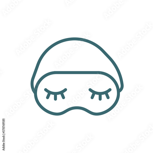 sleeping mask icon. Thin line sleeping mask icon from fashion and things  collection. Outline vector isolated on white background. Editable sleeping mask symbol can be used web and mobile