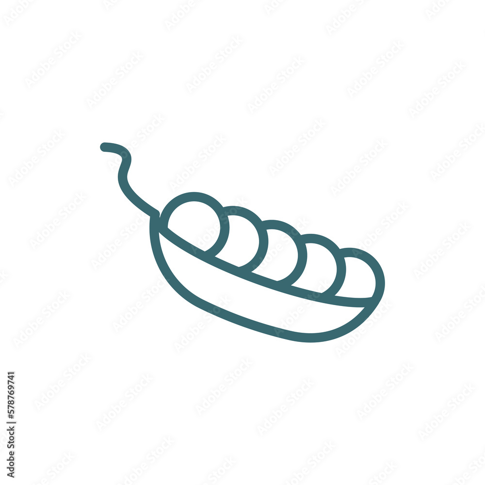 pea icon. Thin line pea icon from vegetables and fruits collection. Outline vector isolated on white background. Editable pea symbol can be used web and mobile pea icon. Thin line pea icon from vegetables and fruits collection. Outline vector isolated on white background. Editable pea symbol can be used web and mobile